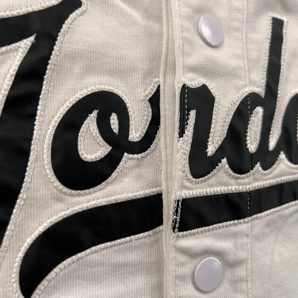 Nike Jordan Air Flight MVP Baseball‎ Jersey Men XXL White Snap Stitched Script